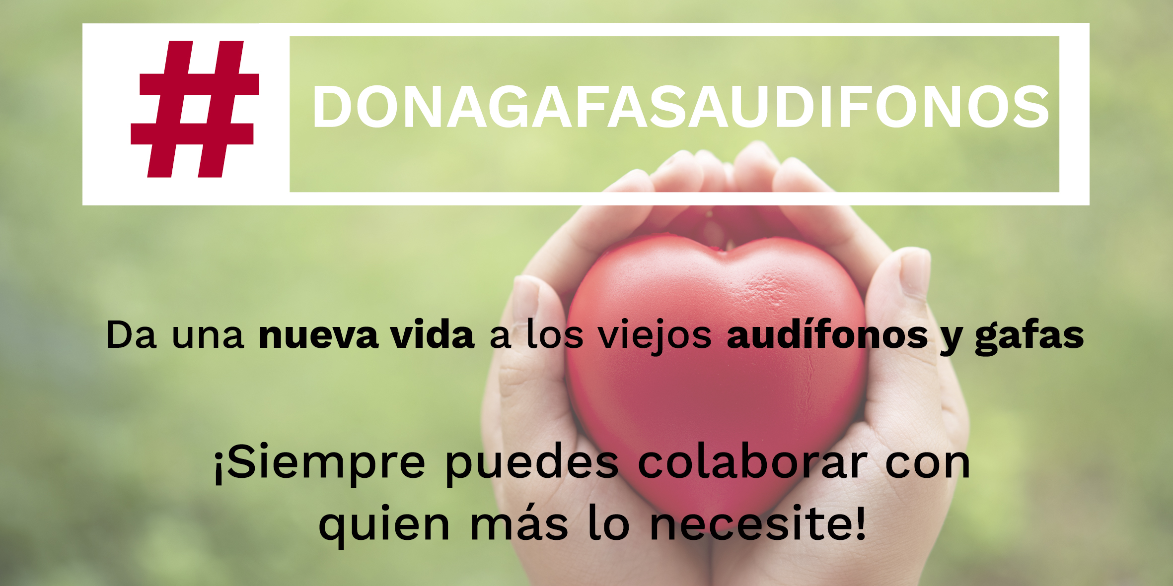 Donación de gafas y audífonos usados para África